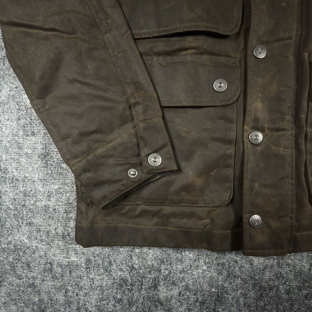 Flint and Tinder Waxed Field Jacket Mens XS NWT British Millerain Canvas Brown - Picture 2 of 15